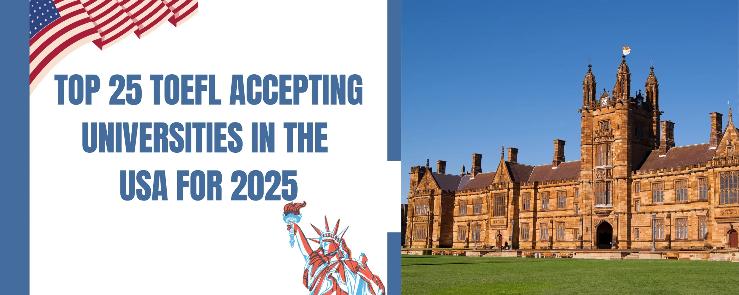 Top 25 TOEFL Accepting Universities in USA in 2025-2026